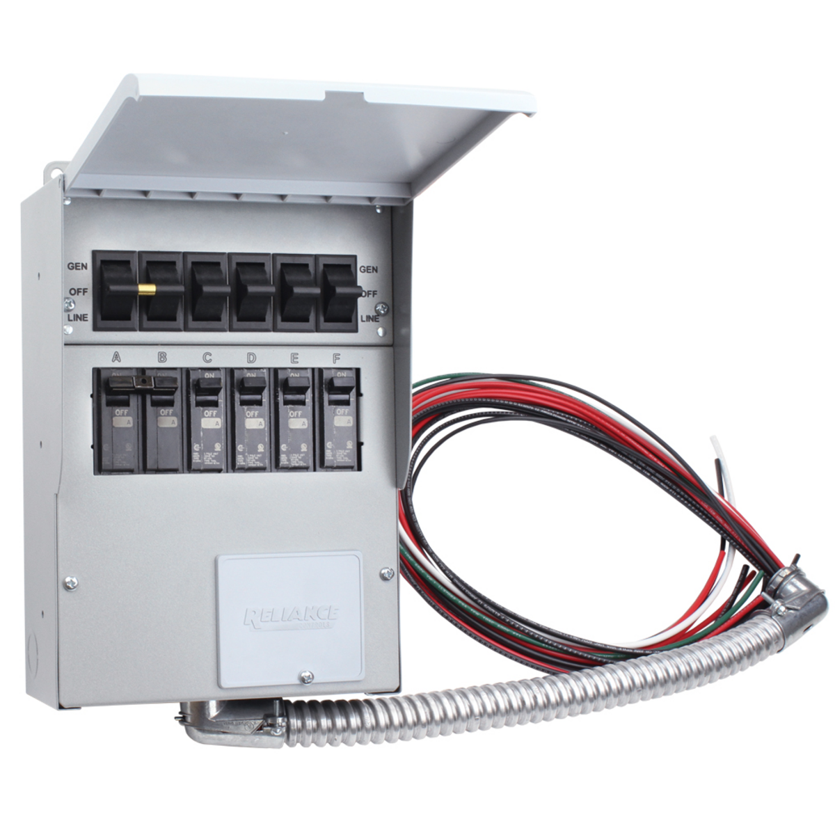 Reliance Controls Pro/Tran 2® Gray Portable Generator Transfer Switch.
