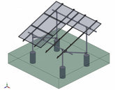 Tamarack Solar 90064 Ground Mount 3 Module Add-On Column Kit for use with 3.1 inch Rail.