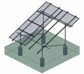 Tamarack Solar 90071 Ground Mount 4 Module First Column Kit for use with 3.1 inch Rail.