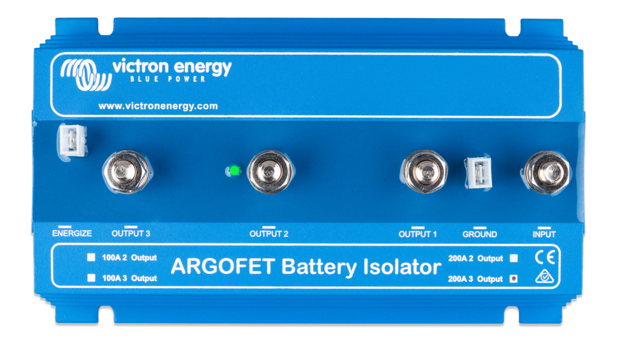 Victron Argofet Battery Isolator 200-3 3 Batteries 200A (SKU Part Number ARG200301020R).