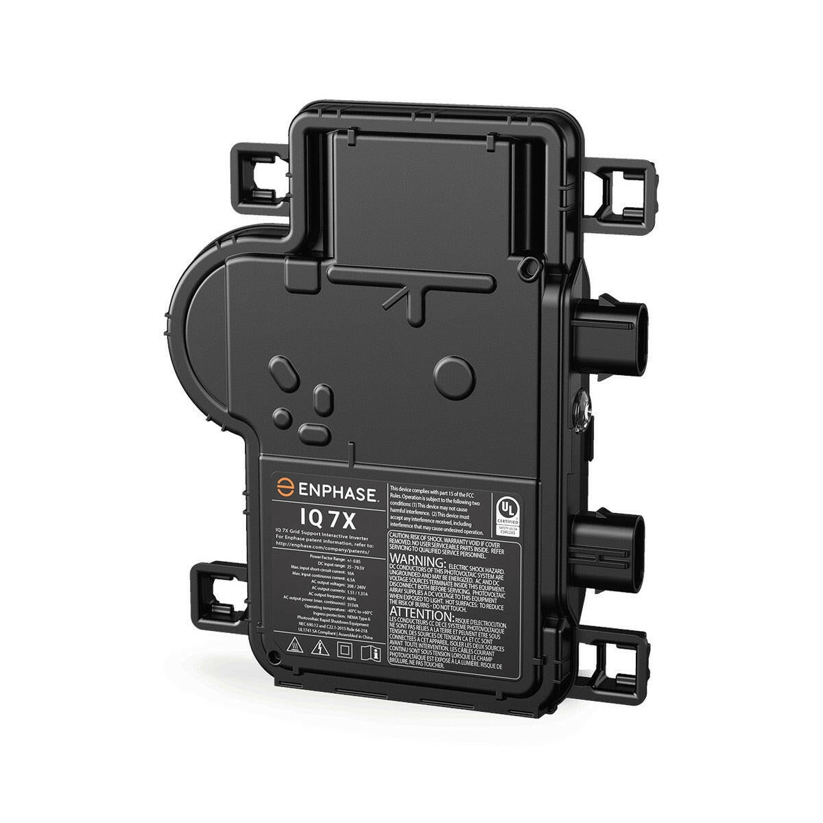 Enphase Energy IQ7X Series 320 VA Natural Convection Cooling Microinverter with Q-DCC Connection.