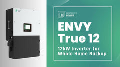 Fortress Envy 12kW Hybrid Inverter, Four eFlex 5.4kWh Lithium Batteries and Guardian Battery Monitoring