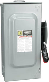 Square D/Schneider Electric 600 Vac/Vdc Non-Fusible Heavy Duty Single Throw Safety Switch.