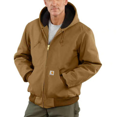 Carhartt J140 Series X-Large Brown Men's Loose Fit Firm Duck Insulated Flannel-Lined Active Jacket