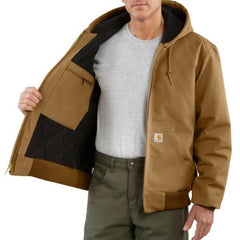 Carhartt J140 Series X-Large Brown Men's Loose Fit Firm Duck Insulated Flannel-Lined Active Jacket