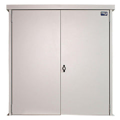 MidNite Solar Battery enclosure with locking door and 2 shelves (SKU Part Number MNBE-D).