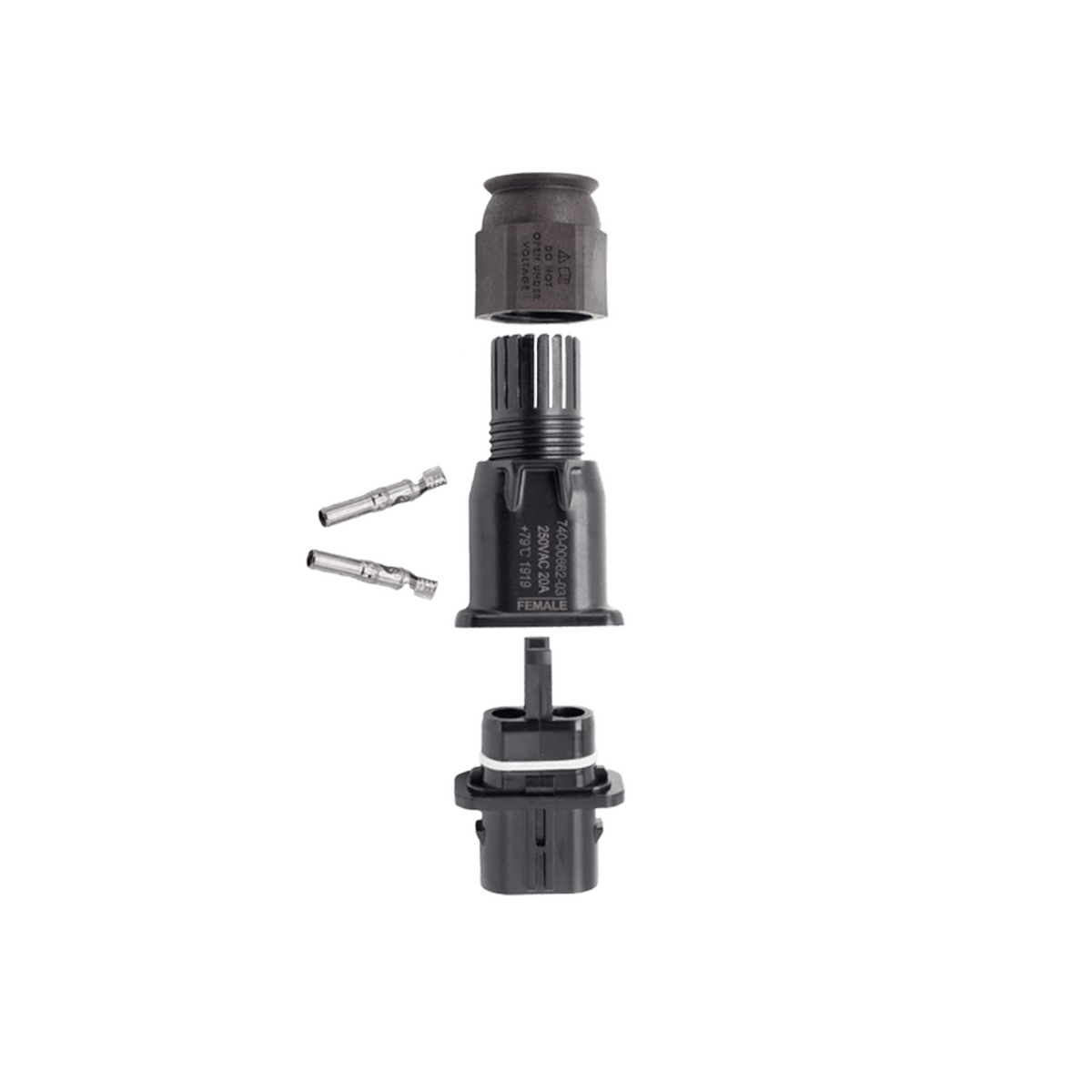 Enphase Female Field-wireable connector for Q Cable (SKU Part Number Q-CONN-10F).