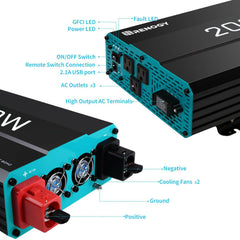 Renogy 2000 W Thermally Controlled Pure Sine Wave Inverter.