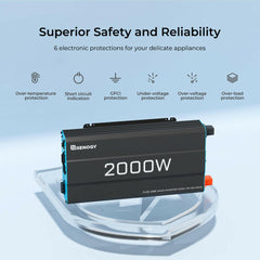 Renogy 2000 W Thermally Controlled Pure Sine Wave Inverter.