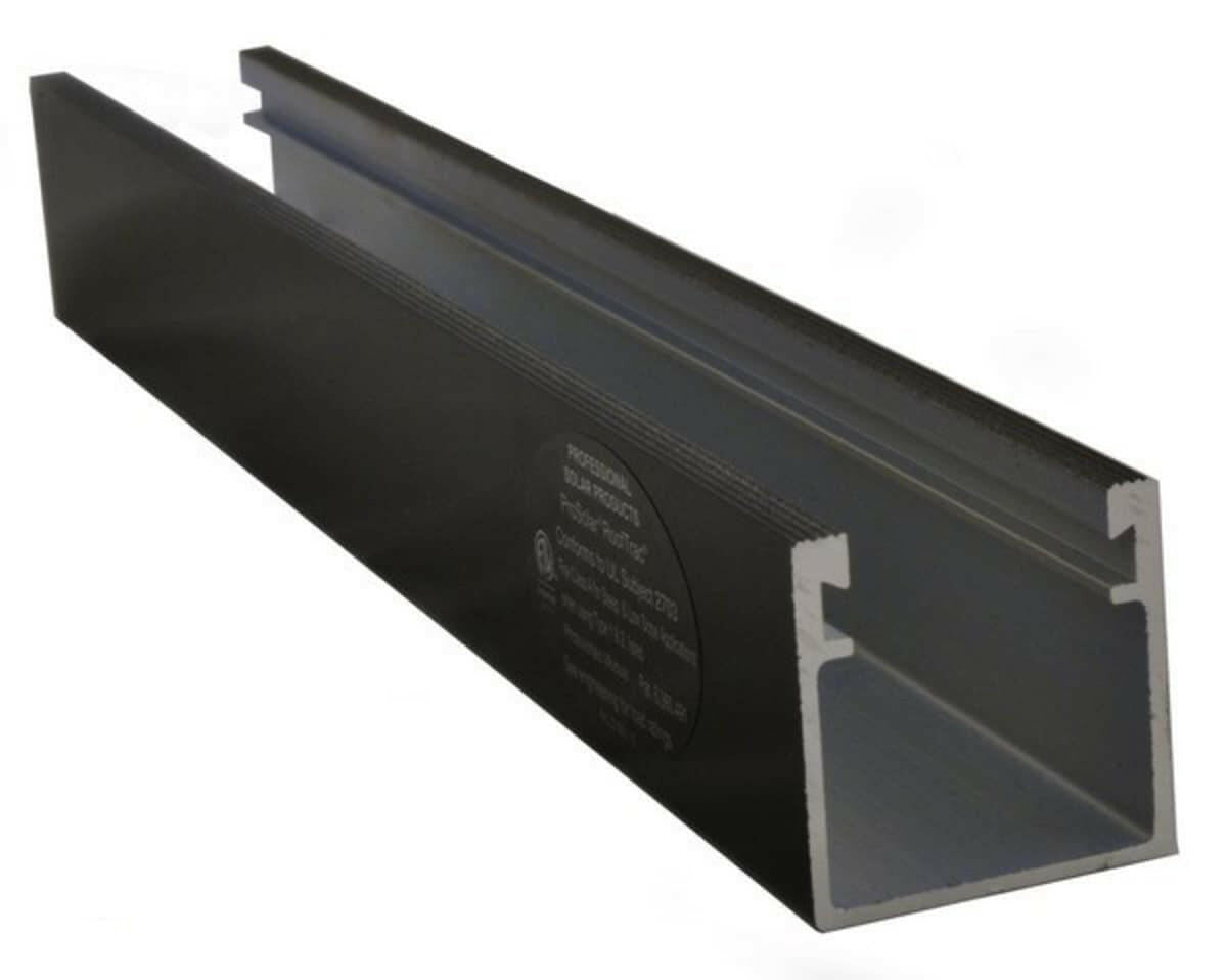 ProSolar RoofTrac R-168BLACK 168" Standard Support Rail.