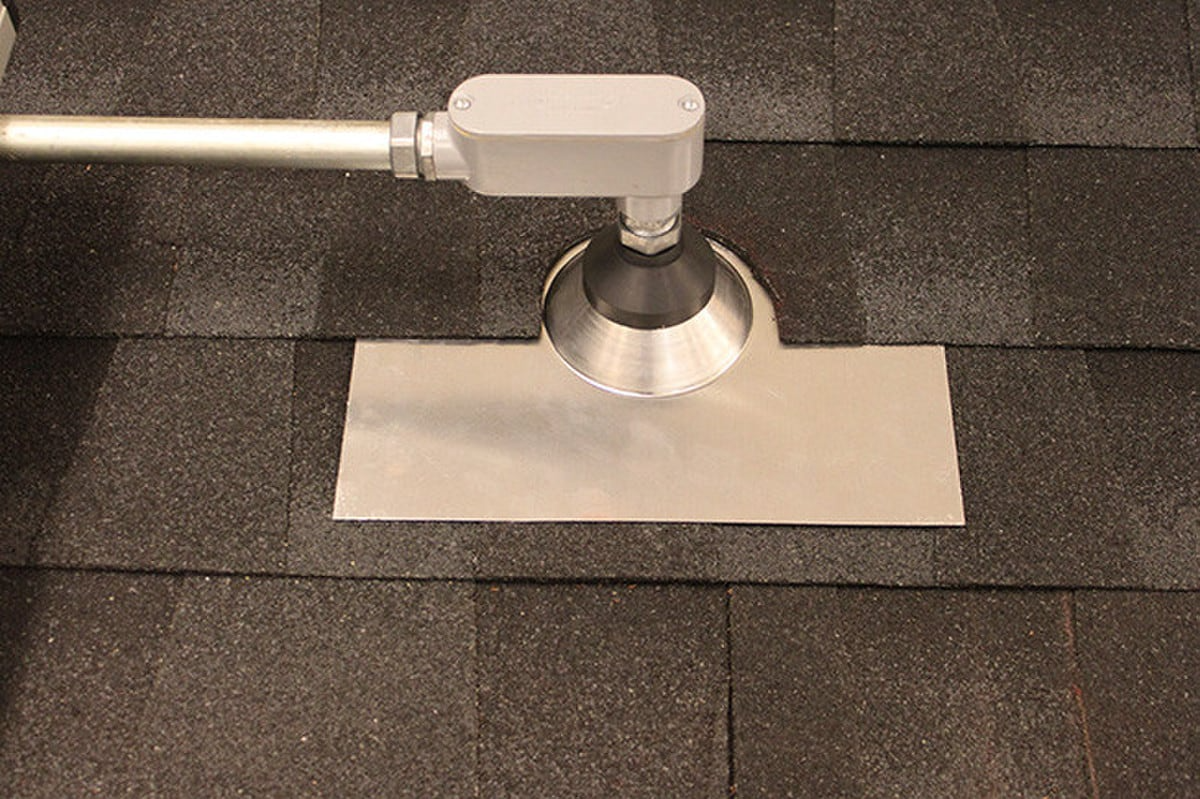 Quick Mount PV Mill/Bronze Conduit Flashing.