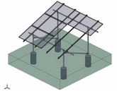 Tamarack Solar 90057 Ground Mount 3 Module First Column Kit for use with 3.1inch Rail.
