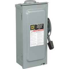 Square D/Schneider Electric 240 Vac Fusible General Duty Single Throw Safety Switch.