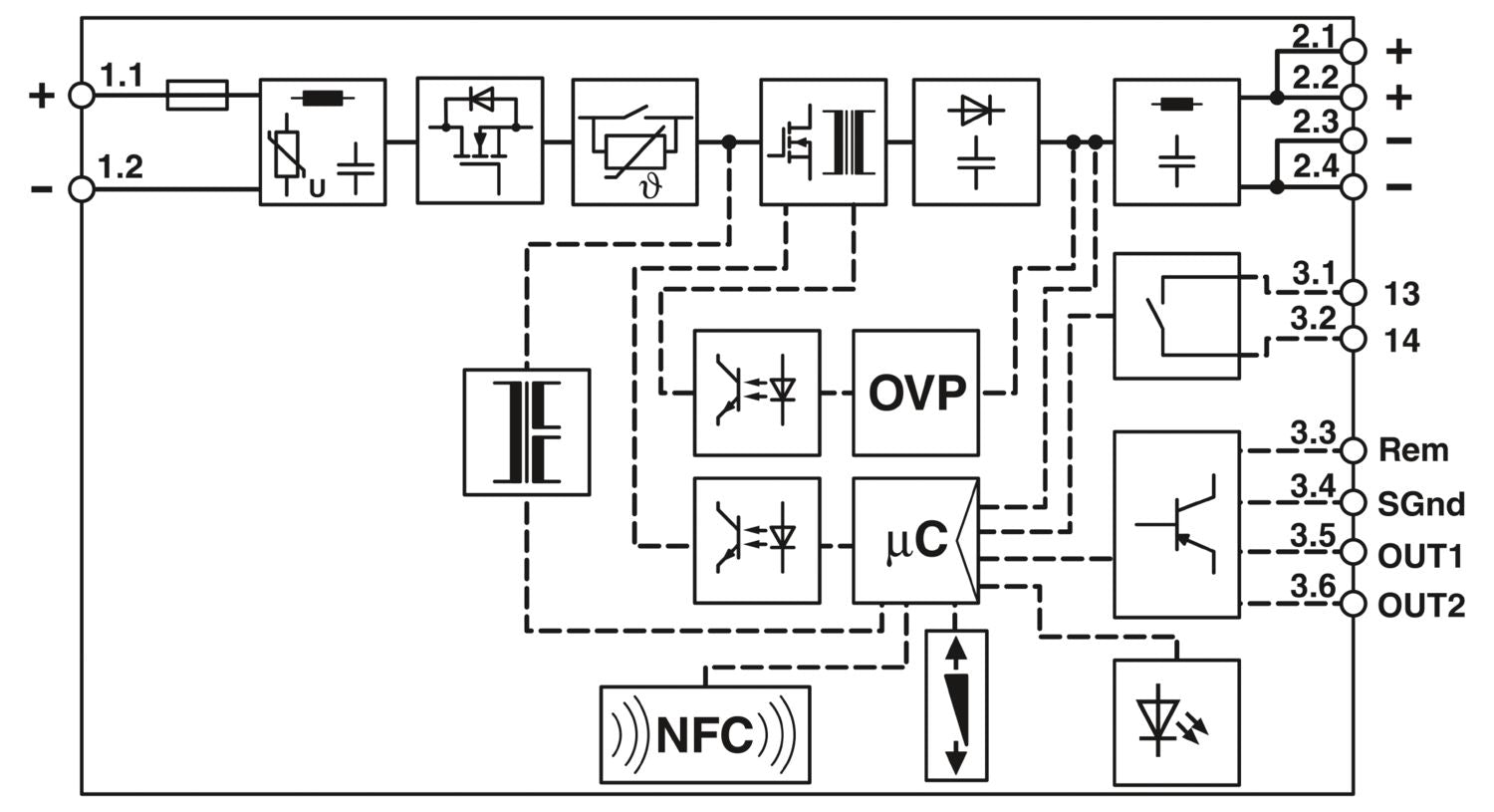 Phoenix Contact QUINT4-PS/24DC/12DC/8/PT - DC/DC converter