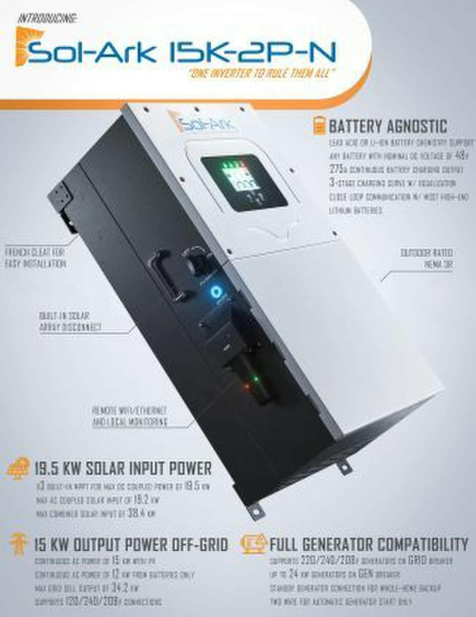 Sol-Ark 15K EMP Hybrid/Off Grid Solar Inverter with EMP Hardening