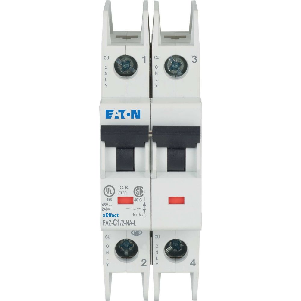 FAZ-C1/2-NA - 2 Pole; 480 Vac Star/277 Vac At 50/60 HZ