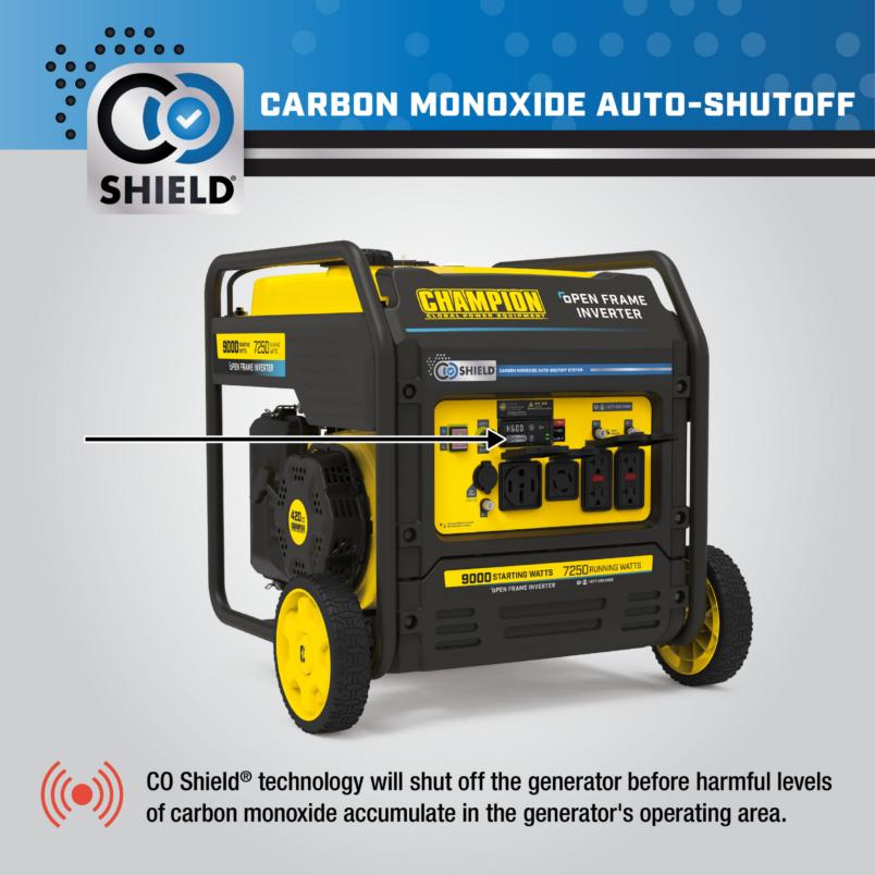 Champion 9,000 W Electric-Start Open-Frame Inverter Generator with CO Shield