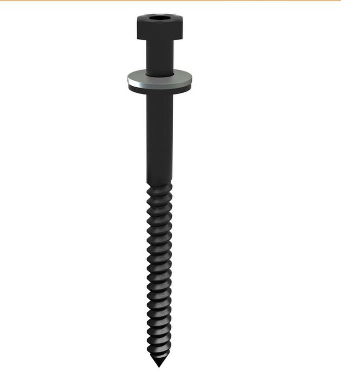 SunModo NanoMount® Black Lag Bolt with Sealing Washer