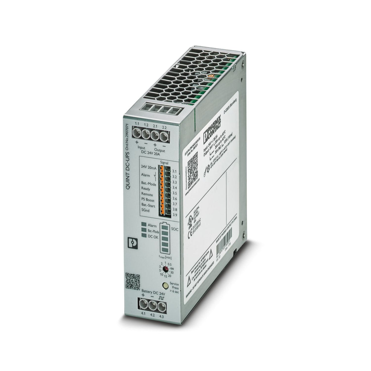 Phoenix Contact QUINT4-UPS/24DC/24DC/20 - Uninterruptible Power Supply, 24V DC, 20A