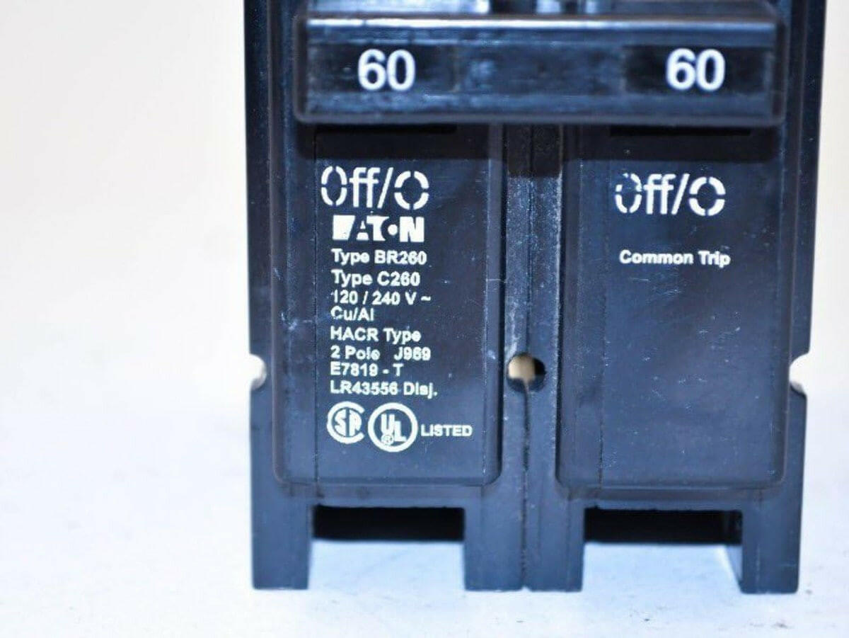 Eaton 120/240 V 60 A Type BR-1 in Thermal Magnetic Circuit Breaker