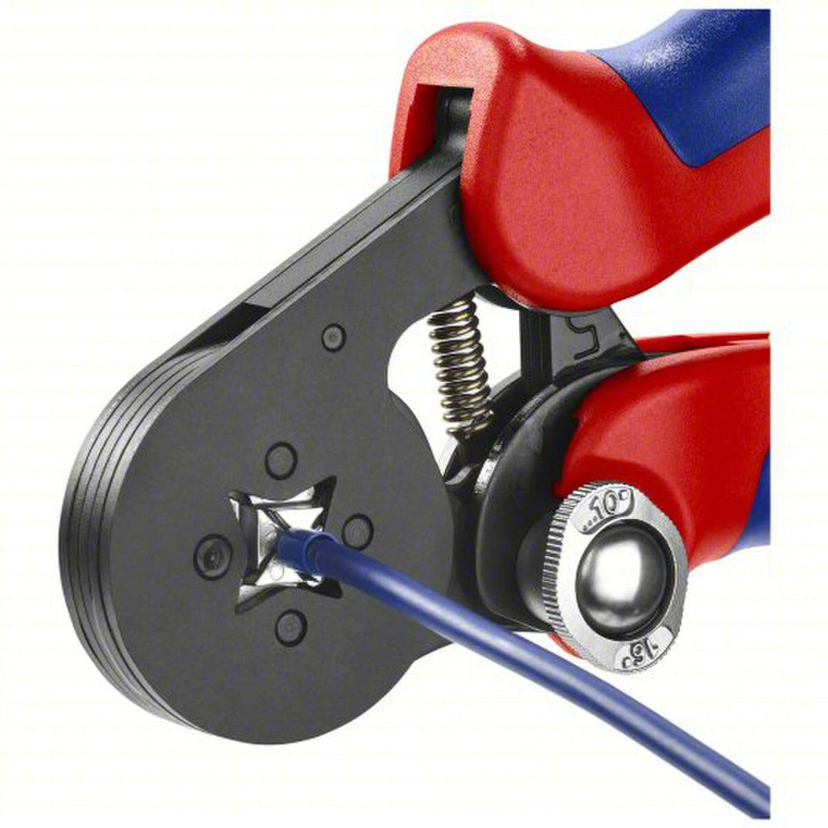Knipex Black-Oxide/Burnished Self-Adjusting Crimping Plier.