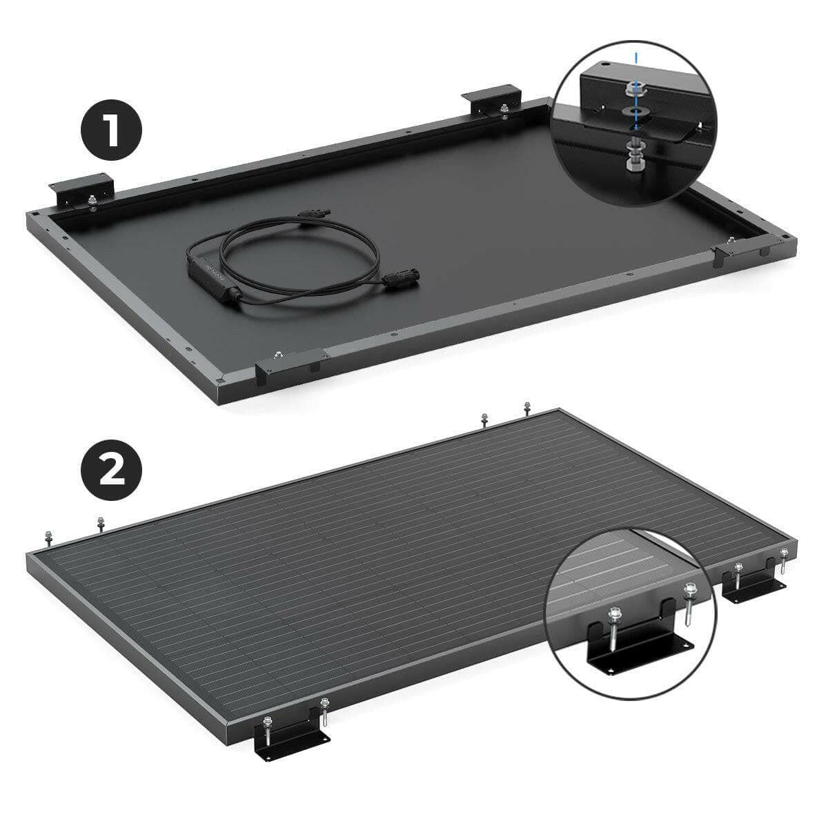 EcoFlow Rigid Solar Panel Mounting Feet.
