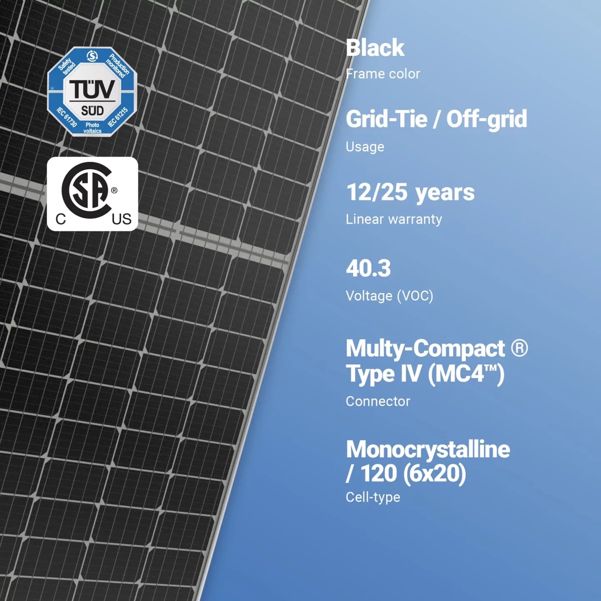 Longi Solar LR6-60HPH-310M 310w Mono Solar Panel