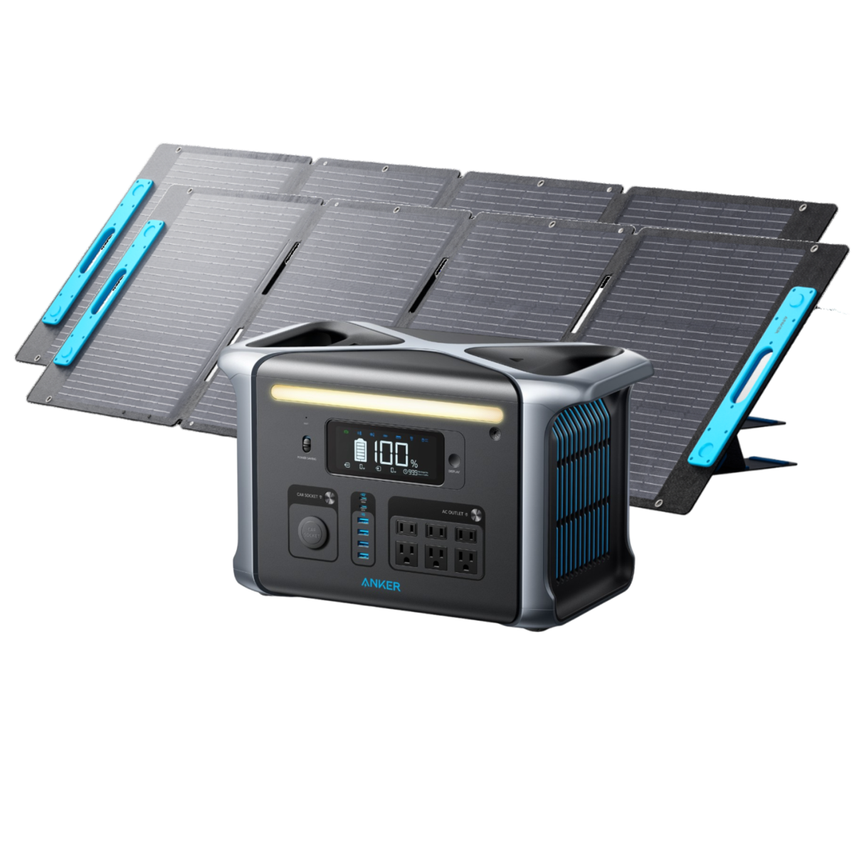 Anker SOLIX F1200 Solar Generator + 2 × 200W Solar Panel.