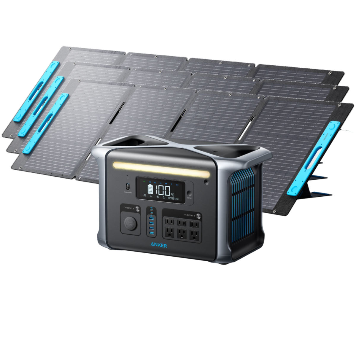 Anker SOLIX F1200 Solar Generator + 3 × 200W Solar Panel.