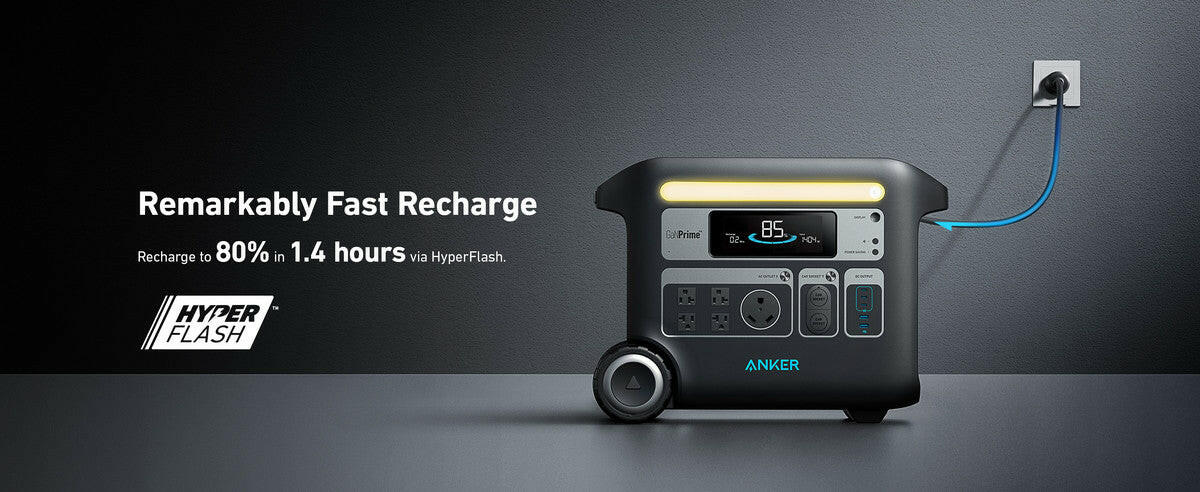 Anker SOLIX F2000 Solar Generator + 200W Solar Panel.