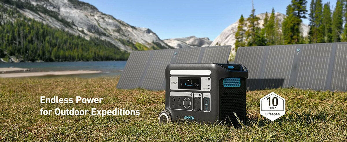 Anker SOLIX F2000 Solar Generator + 3 x 100W Solar Panel.