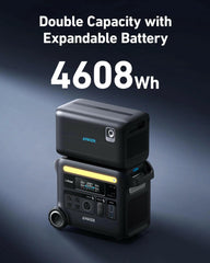 Anker 2560 Wh 40000 mAh/2048 Wh Solix F2600 + 760 Expansion Battery.