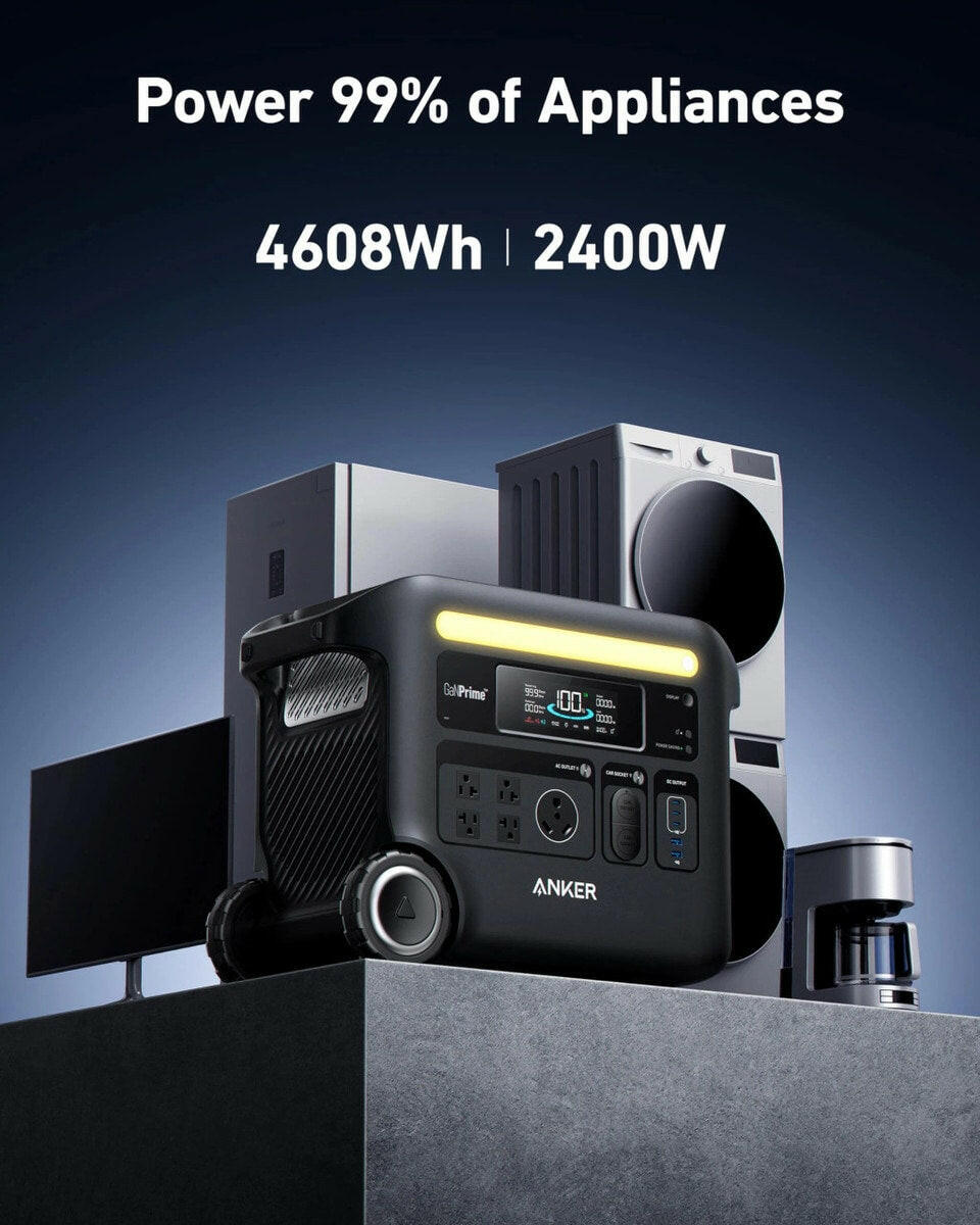 Anker 2560 Wh 40000 mAh/2048 Wh Solix F2600 + 760 Expansion Battery.