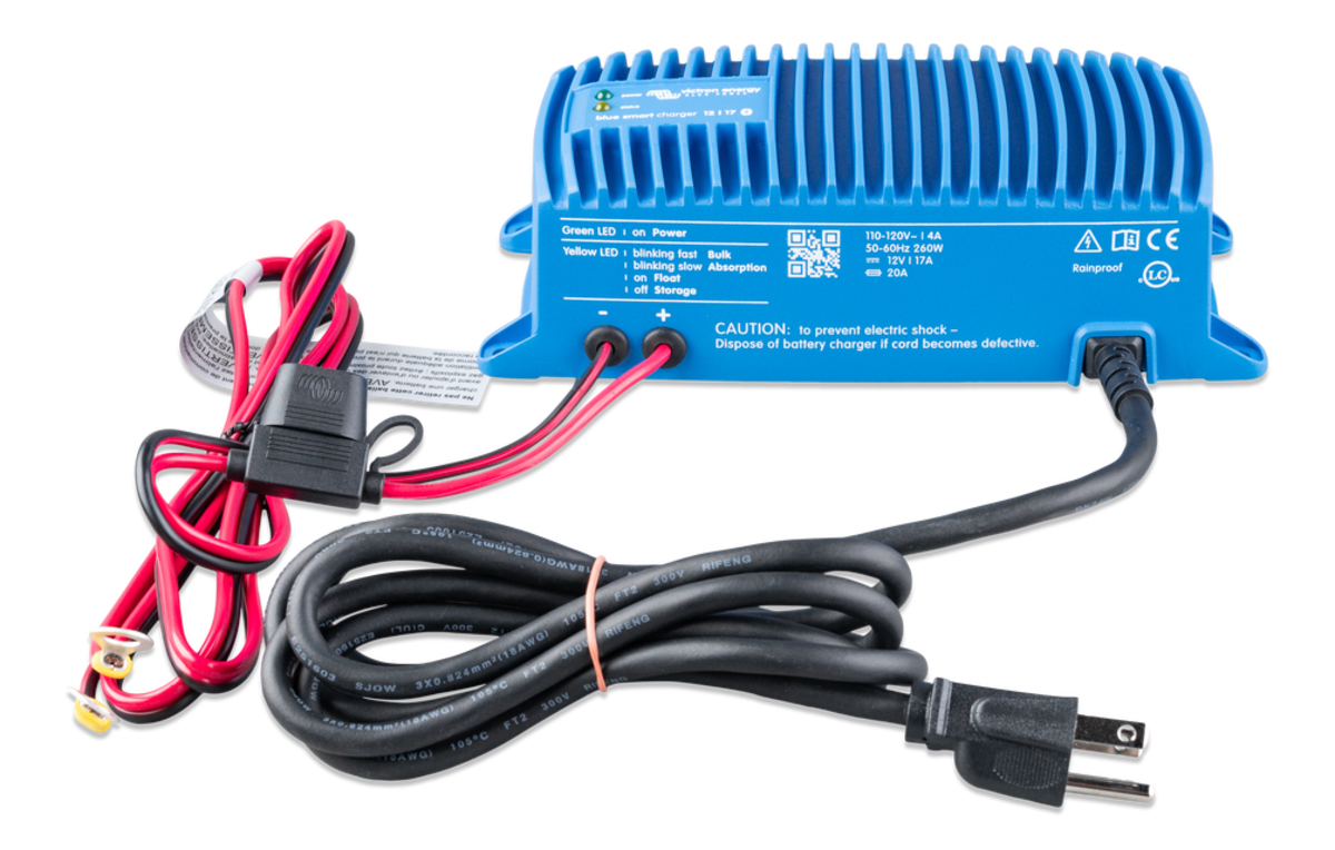 Victron Blue Smart IP67 Charger 12V 120VAC NEMA 5-15-17A.