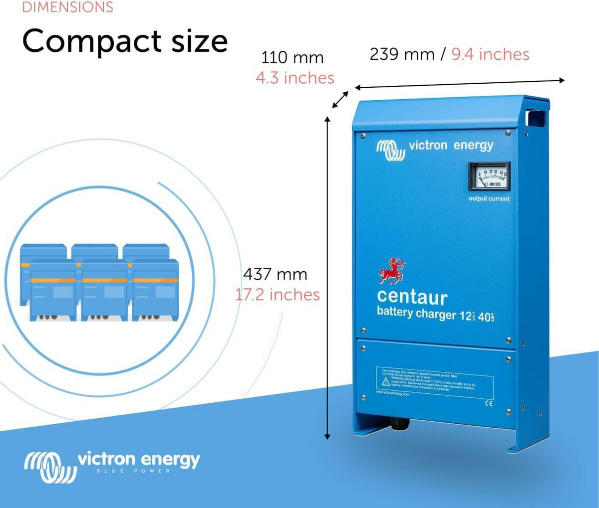 Victron Centaur Charger 12V-40A (SKU Part Number CCH012040000).