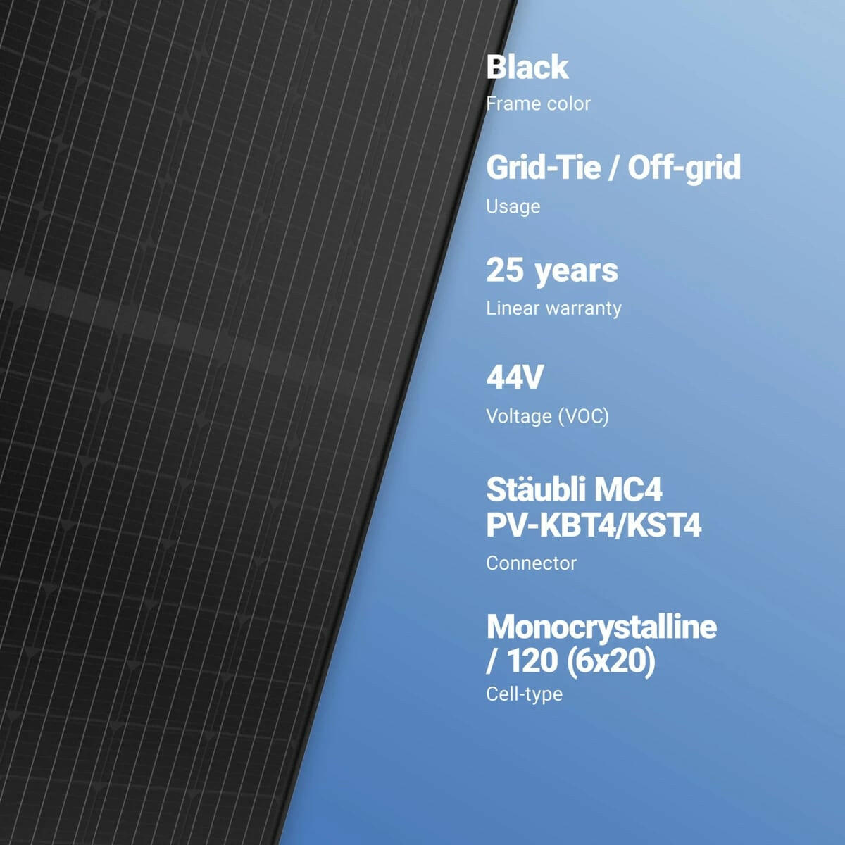 Panasonic Corporation EverVolt® K Series 1000 Vdc 360 W Monocrystalline Solar Module.