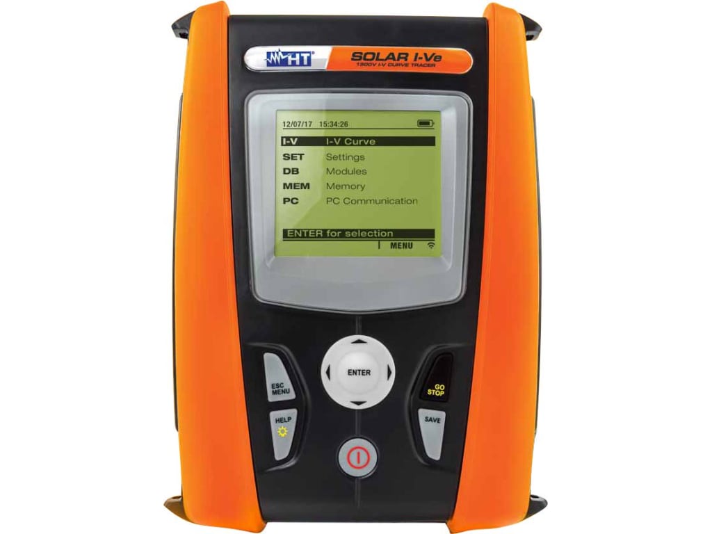 HT Instruments Solar I-Ve - 1500V Single-Phase Solar Installation Efficiency Tester and I-V Curve Tracer