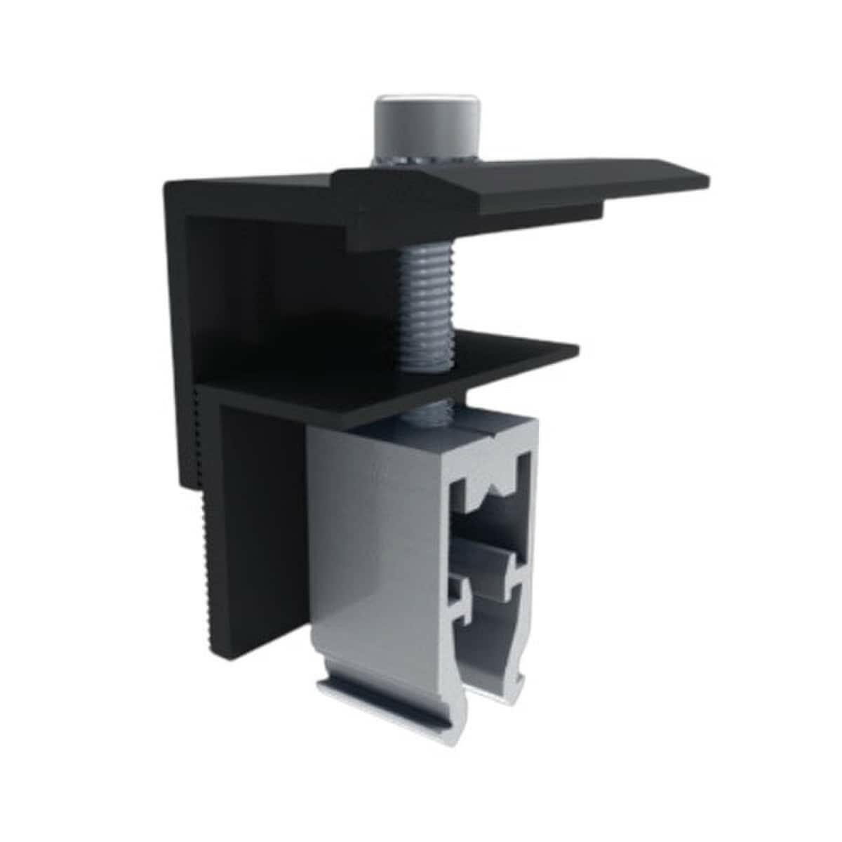 IronRidge Universal End Clamp, 30-45mm, Mill (Priced as each)