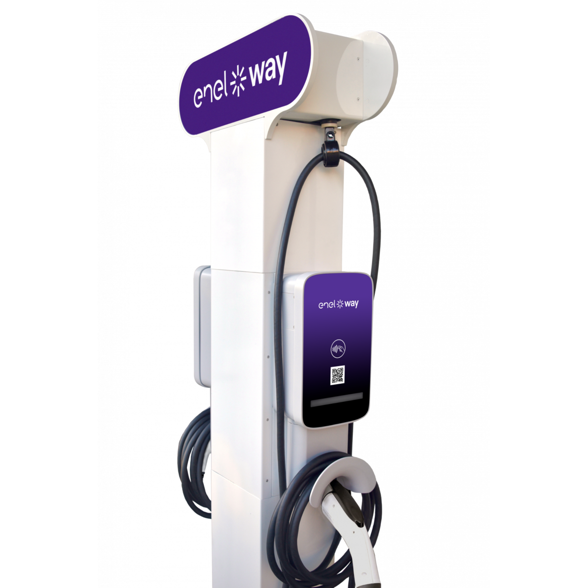 Enel X JuicePedestal™ Series Wi-Fi Enabled Smart EV Charging Station with Cable