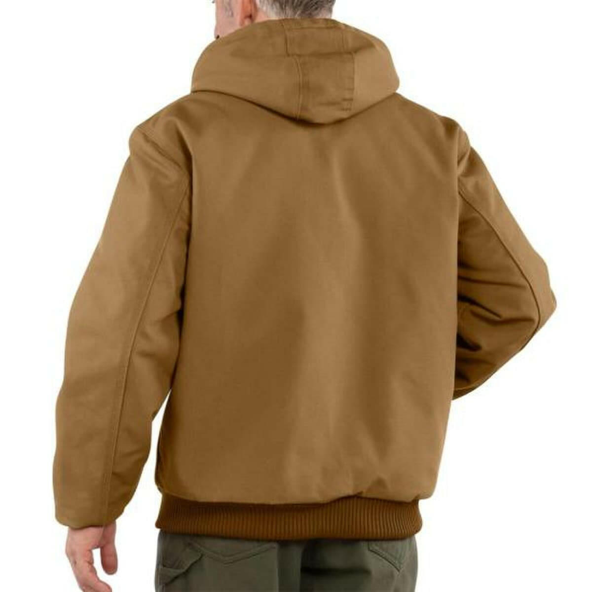 Carhartt J140 Series X-Large Brown Men's Loose Fit Firm Duck Insulated Flannel-Lined Active Jacket
