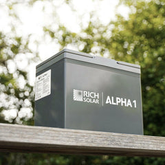 Rich Solar Alpha 1 12.8 V 100 Ah Lithium Iron Phosphate Battery.