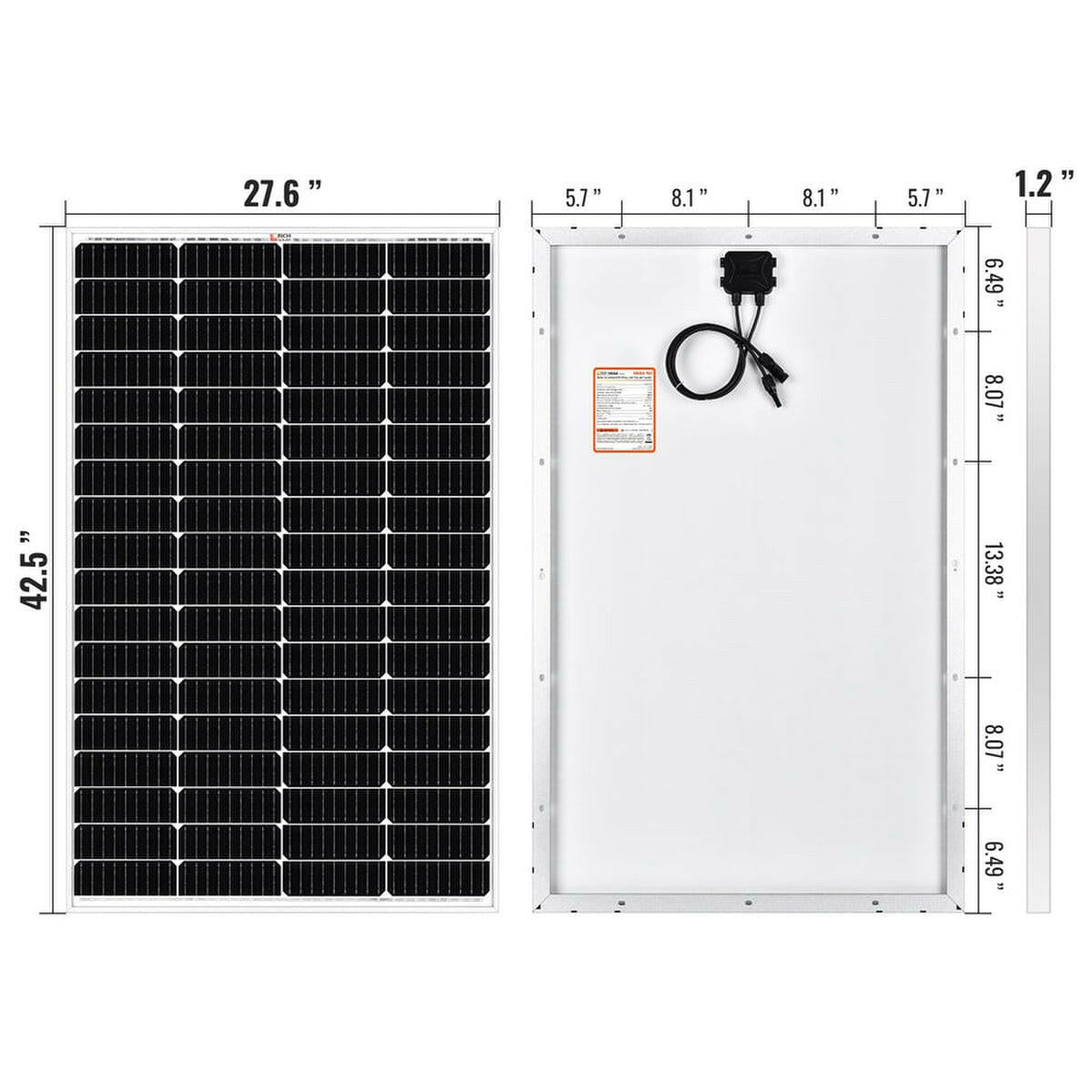 Rich Solar Mega 150 Watt Solar Panel.