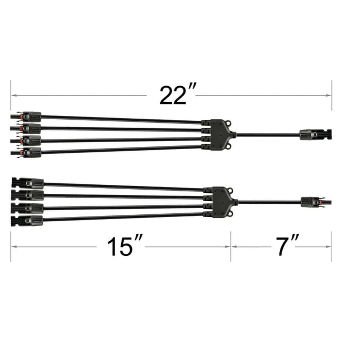 Rich Solar Y Branch Parallel Adapters 4 to 1.