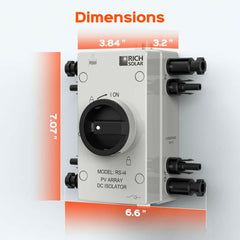 Rich Solar | Solar PV DC Quick Disconnect Switch 1500V 55 Amps.