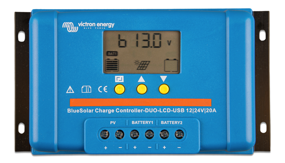 Victron Energy BlueSolar PWM DUO-LCD&USB 12/24V-20A.