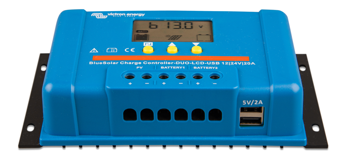 Victron Energy BlueSolar PWM DUO-LCD&USB 12/24V-20A.