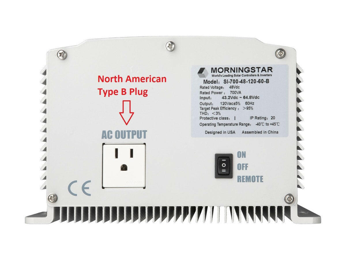Morningstar Professional/SureSine 700 12 V Pure Sine Wave Inverter with Hard-Wired AC Output