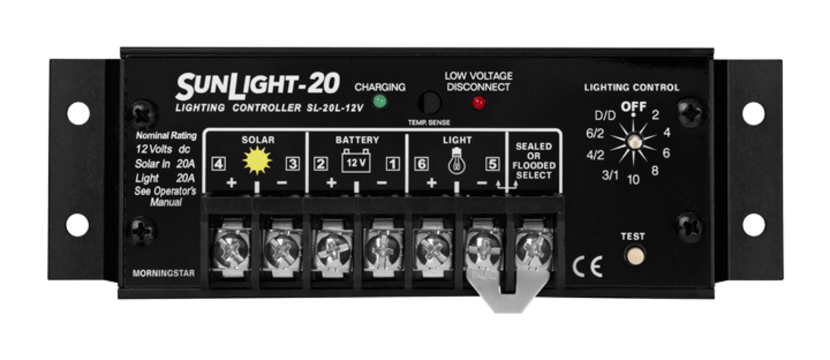Morningstar SunLight SL-20L-12V PWM Charge Controller.