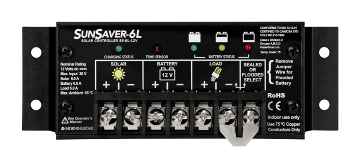 Morningstar SunSaver SS-6L-12V PWM Charge Controller.