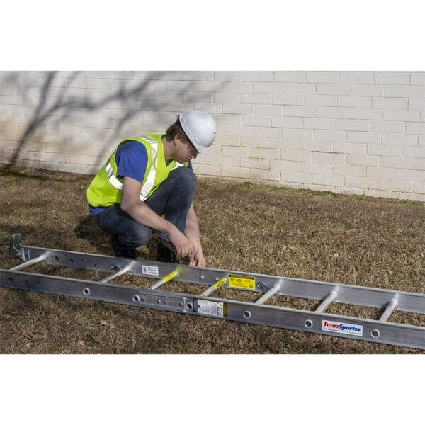TranzVolt Tie Down 28 ft 6000 Sq-ft Battery Powered Ladder Hoist with Cordless Remote